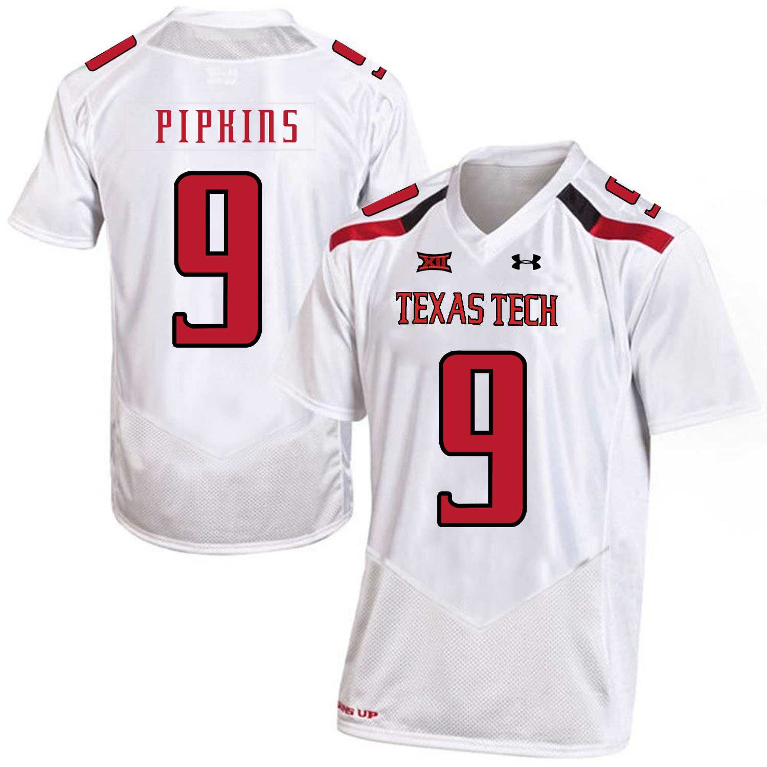 Texas Tech Red Raiders #9 Ondre Pipkins White College Football Jersey